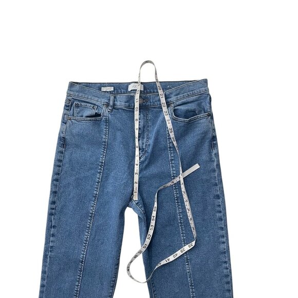 Loft Straight Leg Pintuck Seam Crease Jeans Casual 12 - Picture 9 of 11